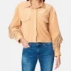 Luxury Clothing Suede Fringe Shirt Leather Jacket