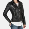 Motorcycle Lambskin Bomber Leather Jacket