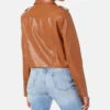 The Drop Women Heather Leather Moto Jacket