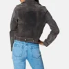 Women Luxury Cropped Suede Motorcycle Leather Jackets