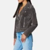 Women Luxury Cropped Suede Motorcycle Leather Jackets