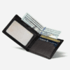 Classic Black Genuine Leather Bifold Wallet for Men