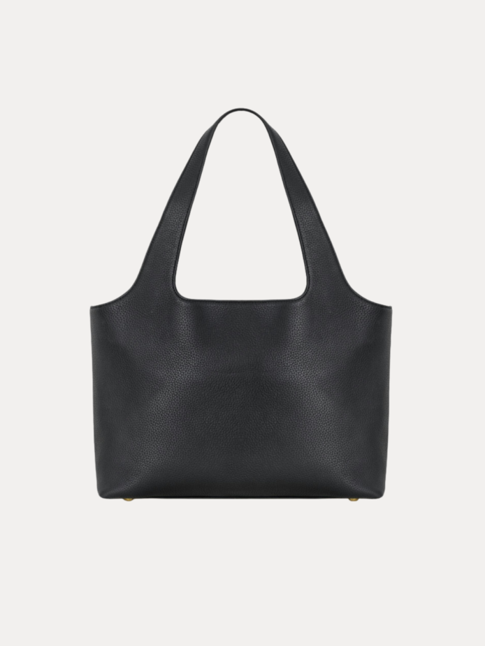 SLEEK Women's Black Shoulder Hobo Bag – Adjustable Crossbody Strap with Gold Buckle