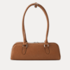 AJEES Orra Tan Leather Shoulder Bag for Women - Front View AJEES Orra Black Leather Shoulder Bag for Women - Front View