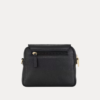 AJEES Black Textured Sling Crossbody Bag for Women – Genuine Leather Adjustable Strap Purse