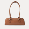 AJEES Orra Tan Leather Shoulder Bag for Women - Front View AJEES Orra Black Leather Shoulder Bag for Women - Front View