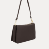 "AJEES Black Leather Crossbody Sling Bag for Women – Adjustable Strap, Gold Hardware, Zipper Closure Handbag"