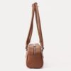 Premium brown leather shoulder bag for women elegant design