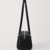 Ajees Leather premium black genuine leather shoulder handbag for women with elegant minimalist design.