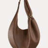 Brown Genuine Leather Hobo Shoulder Bag