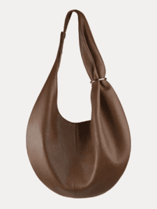 Brown Genuine Leather Hobo Shoulder Bag