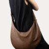 Brown Genuine Leather Hobo Shoulder Bag