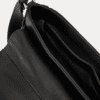 AJEES black velvet shoulder bag with leather strap and gold-tone hardware