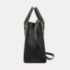 AJEES medium leather handbag for women in cognac brown color with gold hardware and premium textured leather finish