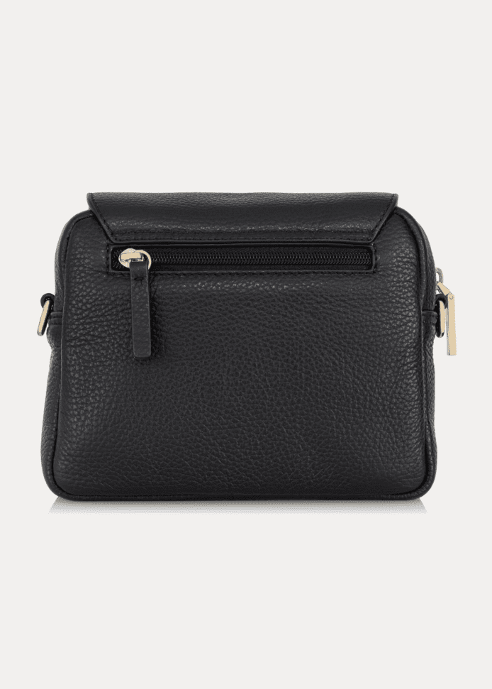 Discover the AJEES black leather crossbody bag for women. Elegant, lightweight, and spacious with a stylish flap design for everyday use.