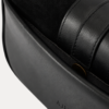AJEES black velvet shoulder bag with leather strap and gold-tone hardware