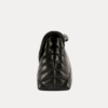 Black Quilted Leather Chain Women Bag with Gold Chain Strap