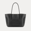 LUMA Women's Black Textured Tote Bag – Spacious Handbag with Dual Handles