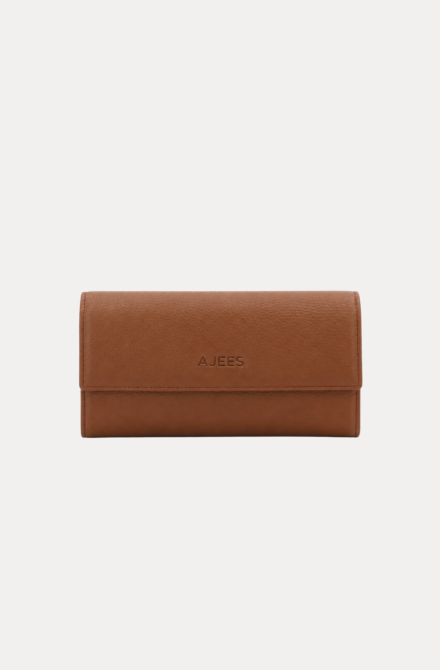 AJEES Opaline Women Clutch - premium black leather wallet