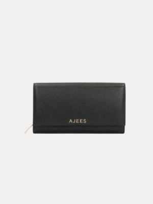 AJEES Roma Women Wallet black leather closeup