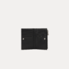 Compact black leather wallet for women - Luma
