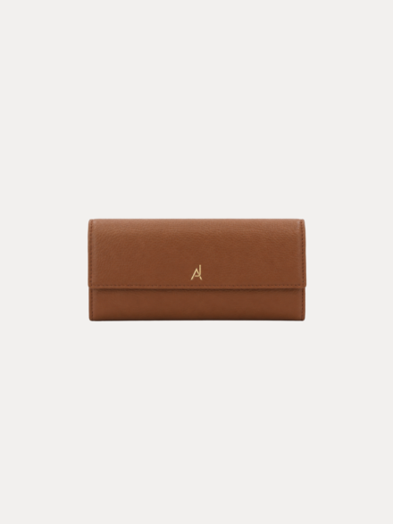 AJEES Opaline Women Clutch - premium black leather wallet