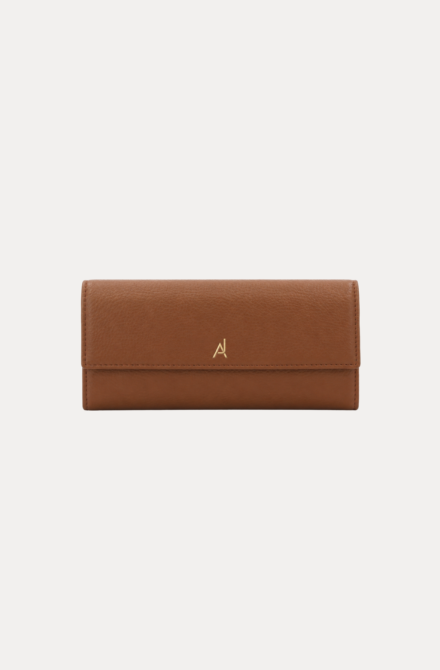 AJEES Opaline Women Clutch - premium black leather wallet