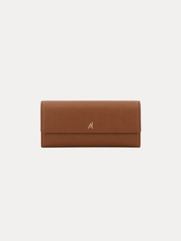 AJEES Opaline Women Clutch - premium black leather wallet