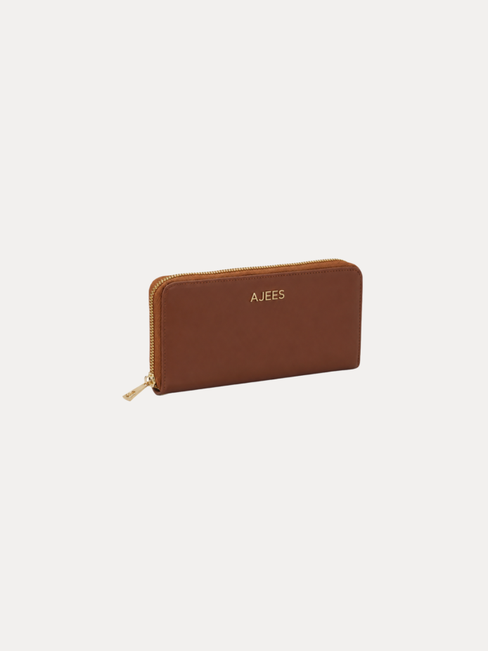AJEES Opaline Women Clutch - premium black leather wallet