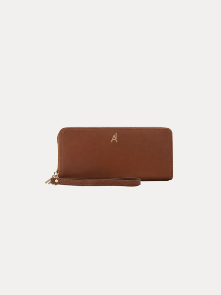 AJEES Opaline Women Clutch - premium black leather wallet
