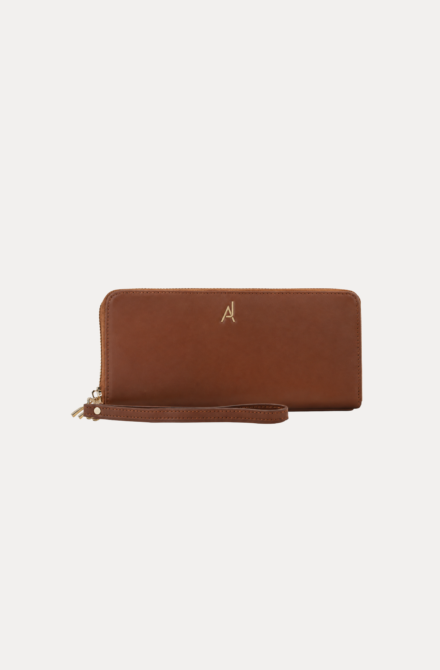 AJEES Opaline Women Clutch - premium black leather wallet