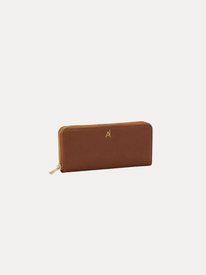 AJEES Opaline Women Clutch - premium black leather wallet