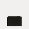 AJEES Revel women's black leather zip-around wallet - front view