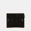 AJEES Revel women's black leather zip-around wallet - front view