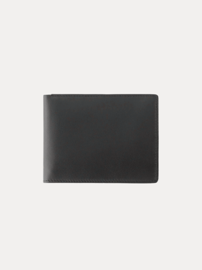 Bern Men Leather Wallet - Slim Black Bifold Wallet by AJEES