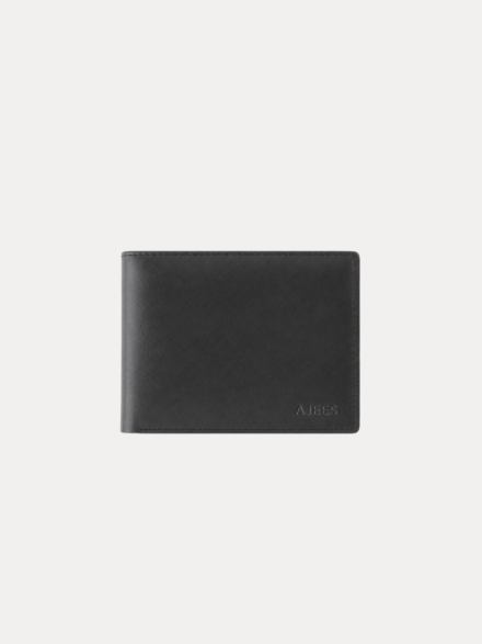 Bern Men Leather Wallet - Slim Black Bifold Wallet by AJEES
