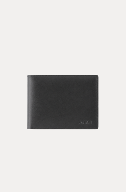 Bern Men Leather Wallet - Slim Black Bifold Wallet by AJEES