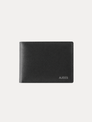 Bern Men Leather Wallet - Slim Black Bifold Wallet by AJEES