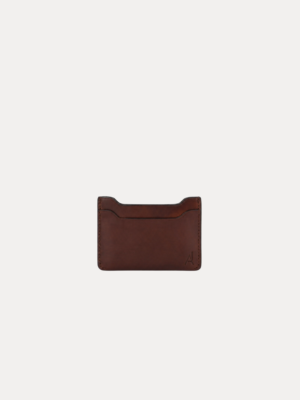 Shop Virello Card Holder, a slim genuine leather wallet for men with a minimalist design, practical card storage and premium brown leather finish.