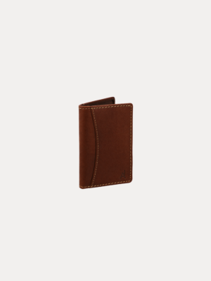 Rivano Card Holder in premium brown genuine leather for men