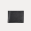 AJEES black Genuine Leather Bifold Wallet for Men with ID Window, Zipper Pocket, Card Slots and Cash Compartments