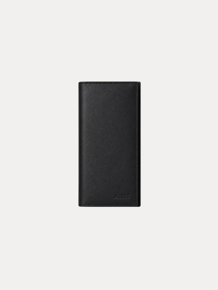 Urban Long Wallet for Men – Premium Genuine Black Leather Wallet