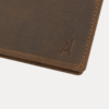 AJEES berline men wallet genuine cow leather bifold wallet for men with RFID protection, 4 card slots, coin pocket, and cash compartments in brown leather.