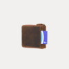 AJEES genuine brown leather osaka men wallet for men with multiple card slots, coin pocket and premium cow leather finish.