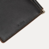 AJEES Premium Black Genuine Leather Money Clip Wallet for Men with Stainless Steel Money Clip and Multiple Card Slots