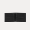 AJEES Premium Paris men Black Leather Wallet for Men with Coin Pocket, 4 Card Slots and Dual Cash Compartments