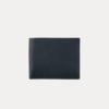 AJEES black Genuine Leather Bifold Wallet for Men with ID Window, Zipper Pocket, Card Slots and Cash Compartments