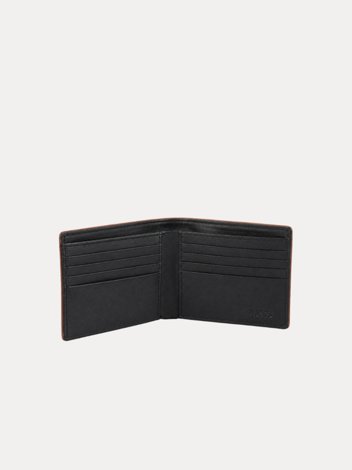 areno Men Wallet black genuine leather bifold wallet for men