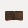 AJEES genuine brown leather osaka men wallet for men with multiple card slots, coin pocket and premium cow leather finish.