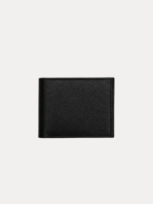 ajees-black-crossgrain-genuine-leather-wallet-for-men-front-view